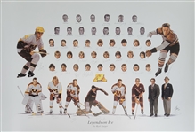 Minnesota Gophers Autographed 27.5x39 Hockey Lithograph Signed by 45 of 50 All-Time Gophers w/ Herb Brooks LE #49/250 Beckett LOA