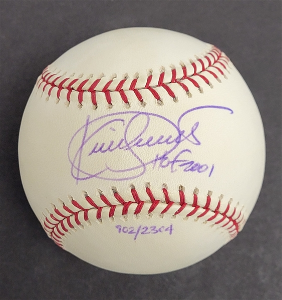 Kirby Puckett Autographed & HOF Inscribed OAL Baseball LE #902/2304 w/ Beckett LOA