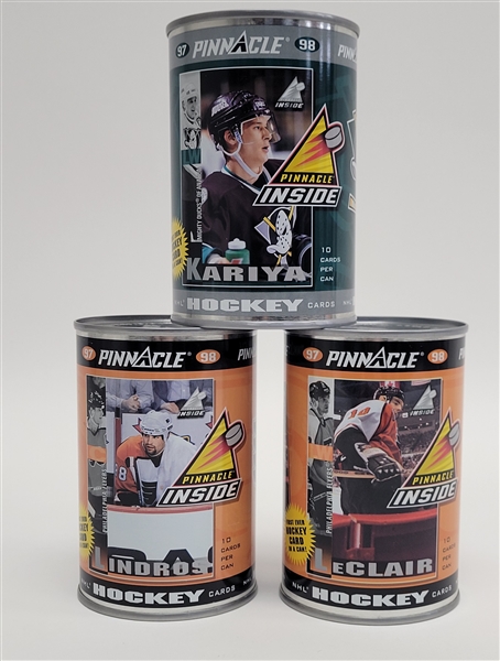 Lot of 3 Unopened Pinnacle Hockey Tins