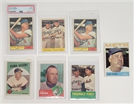 Lot of 7 Vintage Duke Snider Cards w/ 1961 Topps PSA 4