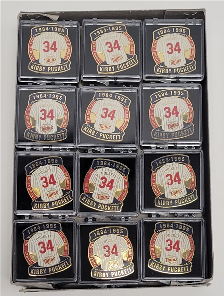 Lot of 24 Kirby Puckett Commemorative Pins