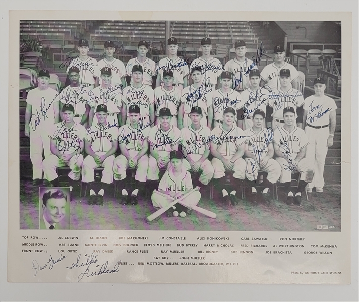 1955 Minneapolis Millers Team Signed 8x10 Photo