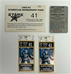 Lot of 2 Minnesota North Stars Final Game Tickets + Parking Pass & Membership Pass