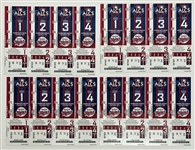 Lot of 4 Minnesota Twins 2009 ALCS Uncut Ticket Sheets