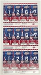 Lot of 3 Minnesota Twins 2009 World Series Uncut Ticket Sheets