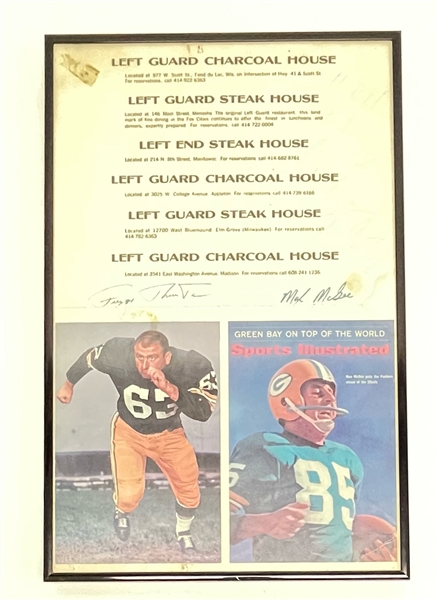 Fuzzy Thurston & Max McGee Framed Restaurant Display