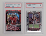 Lot of (2) CJ Stroud 2023 Panini Prizm Draft Picks Rookie Cards PSA 9