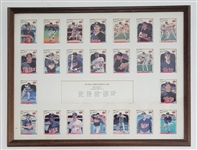 Minnesota Twins 1987 World Champions Framed Fleer Card Display