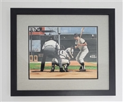 Mickey Mantle Original 11x15 James Fiorentino Watercolor Painting Framed 19x22