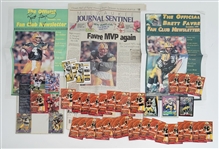 Brett Favre Collection w/ Cards & Newspapers