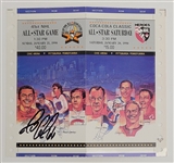 Mario Lemieux Autographed 1990 NHL All-Star Game Ticket Beckett *Game MVP*