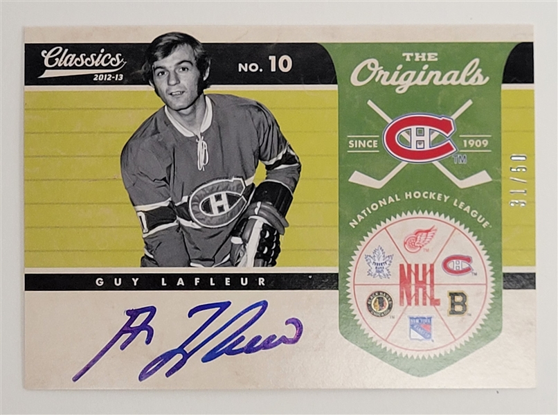 Guy LaFleur 2012-13 Panini Classic Signatures Card LE #31/50