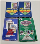 Lot of (4) 1990-92 Baseball Card Boxes w/ 1 Factory Sealed