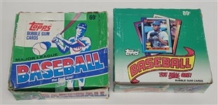 Lot of (2) 1987 & 1990 Topps Baseball Card Boxes