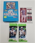 Miscellaneous Football Card Collection w/ Unopened 2020 Absolute Football Value Packs