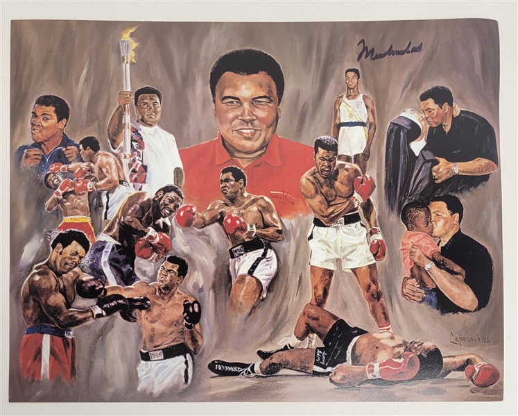 Muhammad Ali Autographed 11x14 Lithograph w/ Beckett LOA