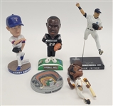 Lot of (4) - Derek Jeter, Dave Winfield, & Corey Seager Fan/Season Ticket Holder Giveaway Figurines & Marshall Faulk SDSU Bobblehead