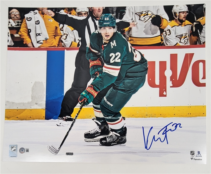 Lot of 5 Kevin Fiala Autographed Minnesota Wild 16x20 Photos Beckett