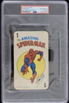 Stan Lee Autographed 1978 The Amazing Spider-Man Marvel Playing Card 1/1 PSA/DNA Slabbed