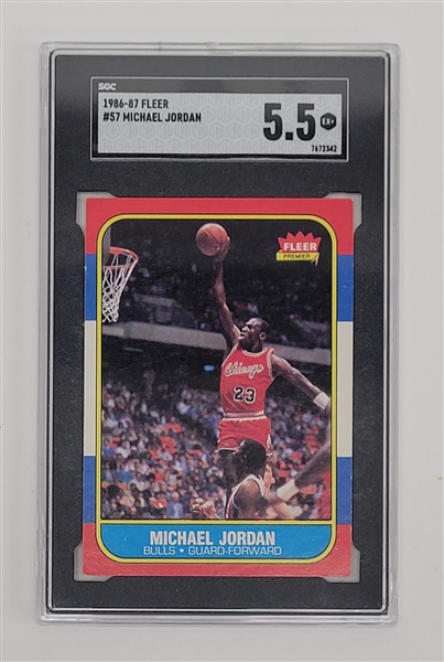 Michael Jordan 1986-87 Fleer #57 Rookie Card SGC 5.5