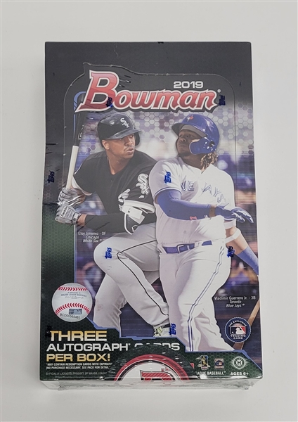 Factory Sealed 2019 Bowman Baseball Jumbo Hobby Box