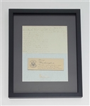 George Washington Handwritten Words "to him and" Framed