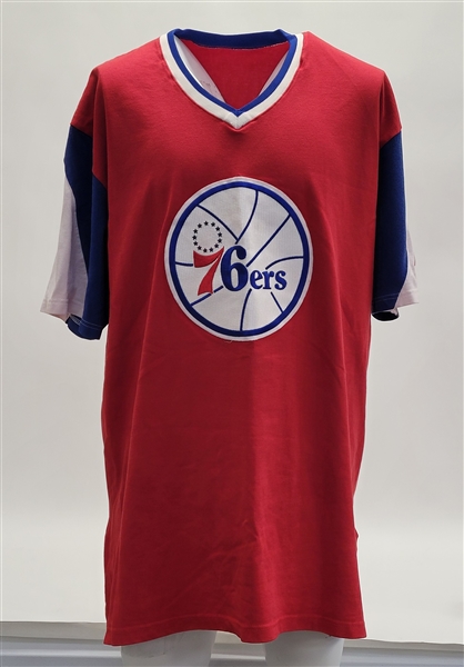 Allen Iverson 1996-97 Philadelphia 76ers Game Used Rookie Year Shooting Shirt w/ MEARS LOA