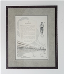 Babe Ruth Framed Vintage Baseball Uniform Advertisement