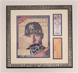 Roger Clemens Autographed & Inscribed Framed 2003 Sports Illustrated Magazine w/ 300th Win Ticket