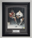 Bobby Hull & Henri Richard Dual Autographed & Framed 16x20 Photo