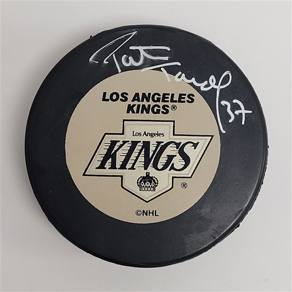 Patrice Tardif Autographed Los Angeles Kings Hockey Puck w/ Kings LOA