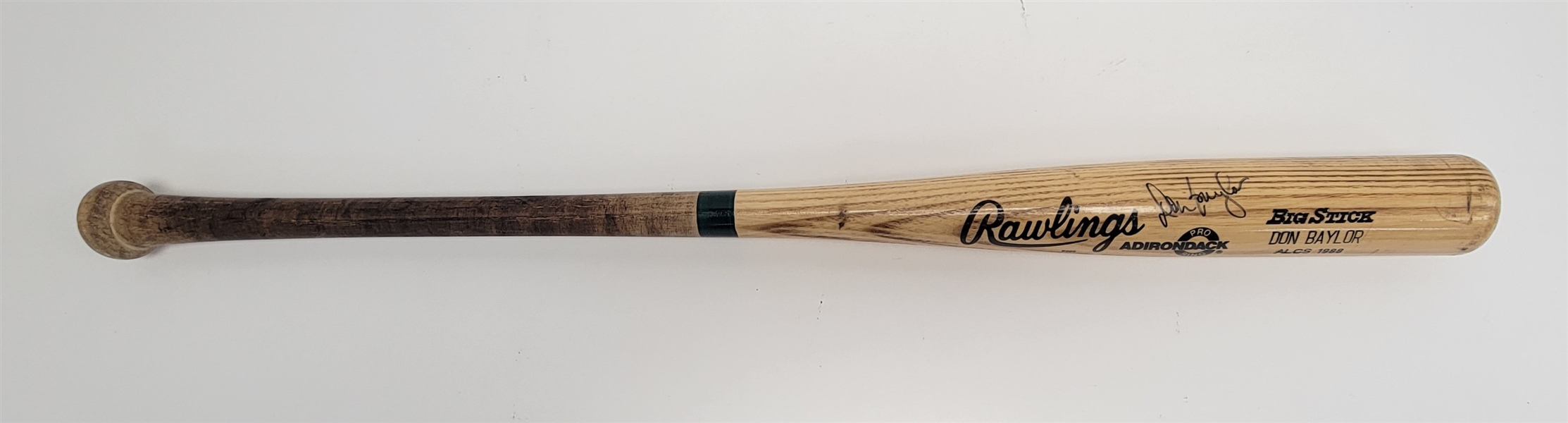 Don Baylor Autographed 1988 Oakland Athletics ALCS Game Ready Bat Beckett