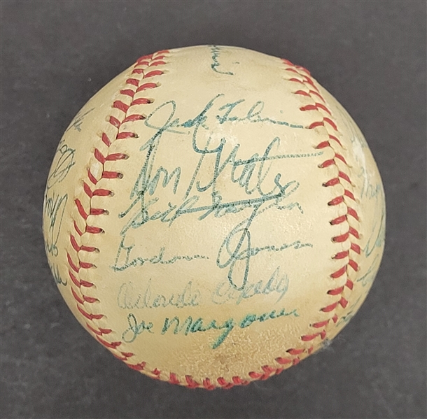 1957 Minneapolis Millers Team Signed Baseball w/ Orlando Cepeda Beckett LOA