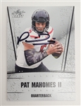 Patrick Mahomes Autographed 2017 Leaf #7 Rookie Card w/ JSA LOA