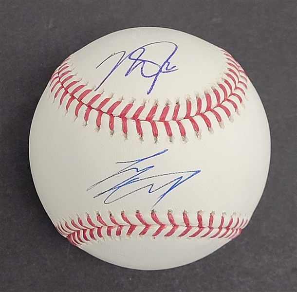 Shohei Ohtani & Mike Trout Dual Autographed OML Baseball MLB