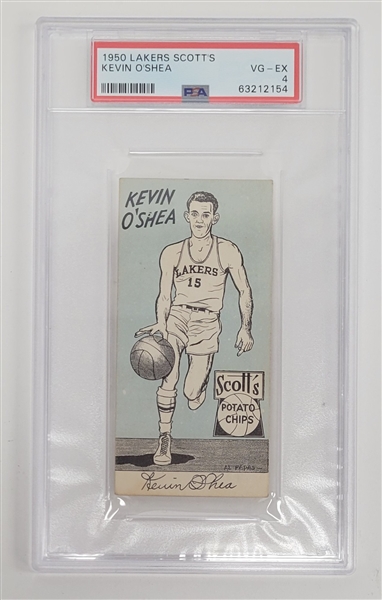 Kevin OShea 1950 Lakers Scotts Card PSA 4