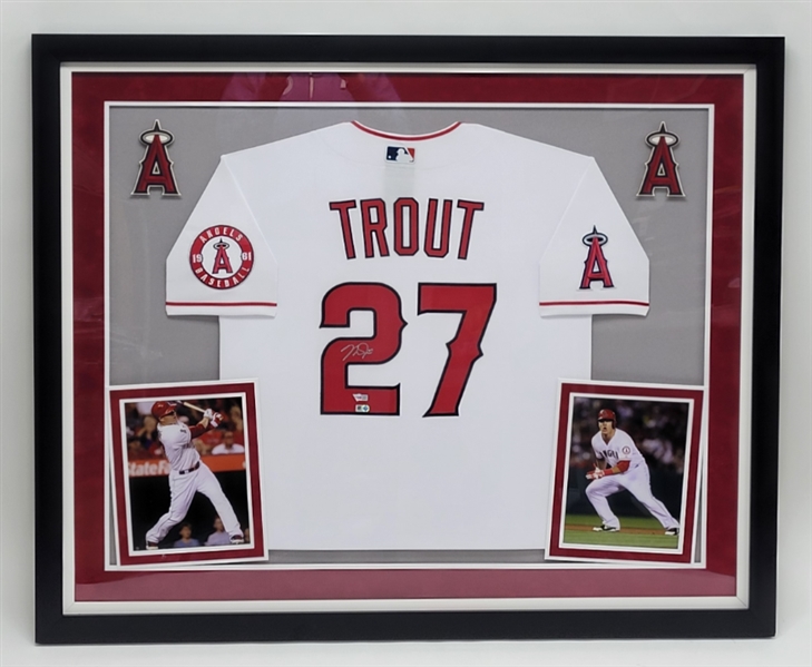 Mike Trout Autographed & Framed Authentic Los Angeles Angels Jersey MLB & Fanatics