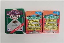 Lot of (3) 1987 & 1990 Baseball Card Boxes