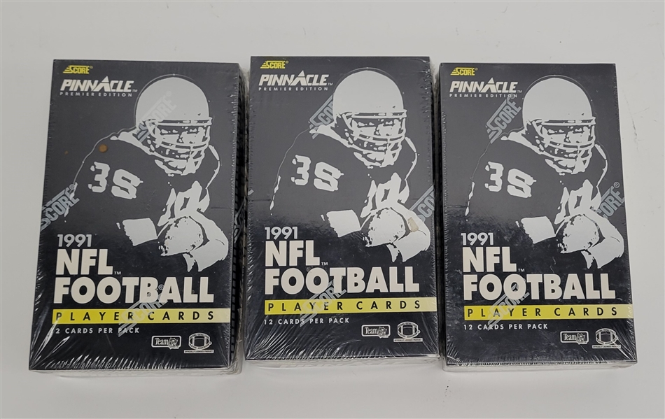 Lot of 3 Factory Sealed 1991 Score Football Card Wax Boxes