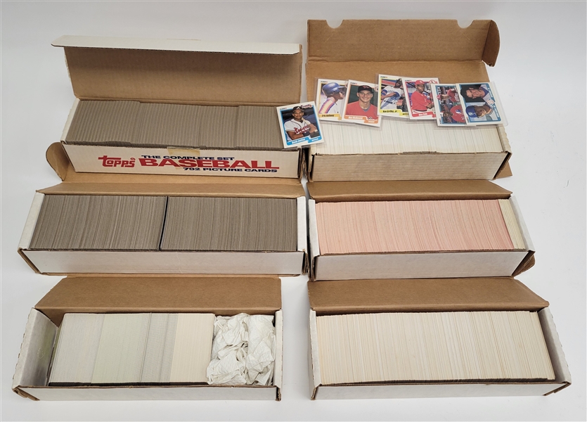 Lot of (6) 1985-91 Baseball Card Complete Sets *Excellent Condition*