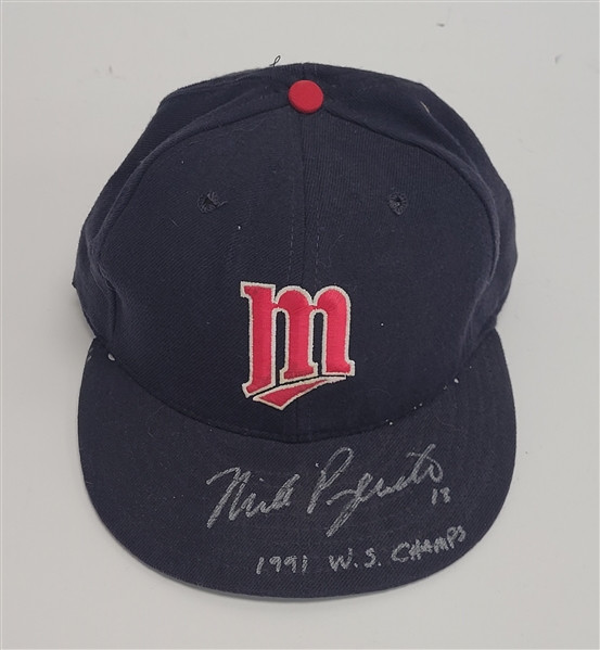 Mike Pagliarulo 1993 Minnesota Twins Game Used & Autographed Hat w/ Twins LOA