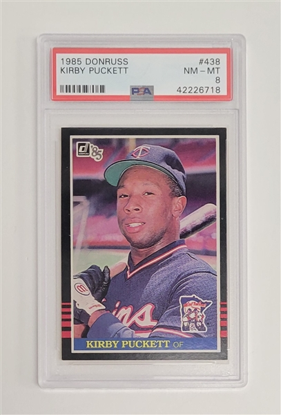 Kirby Puckett 1985 Donruss #438 Rookie Card PSA 8