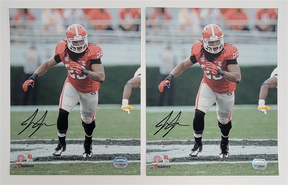 Lot of 2 Jarvis Jones Autographed 8x10 Photos