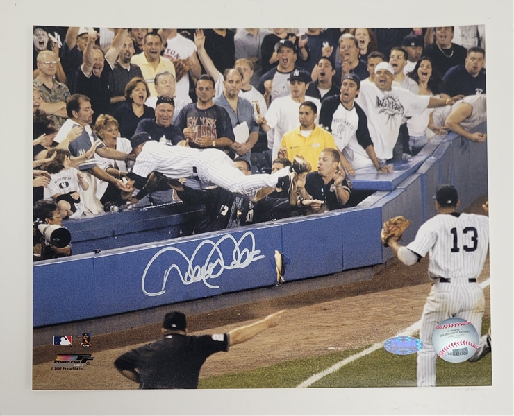 Derek Jeter Autographed "The Dive" 8x10 Photo Steiner