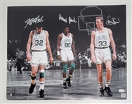 Larry Bird, Robert Parish, Kevin McHale Autographed 16x20 Photo JSA