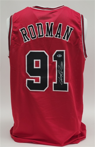 Dennis Rodman Autographed Custom Jersey Beckett