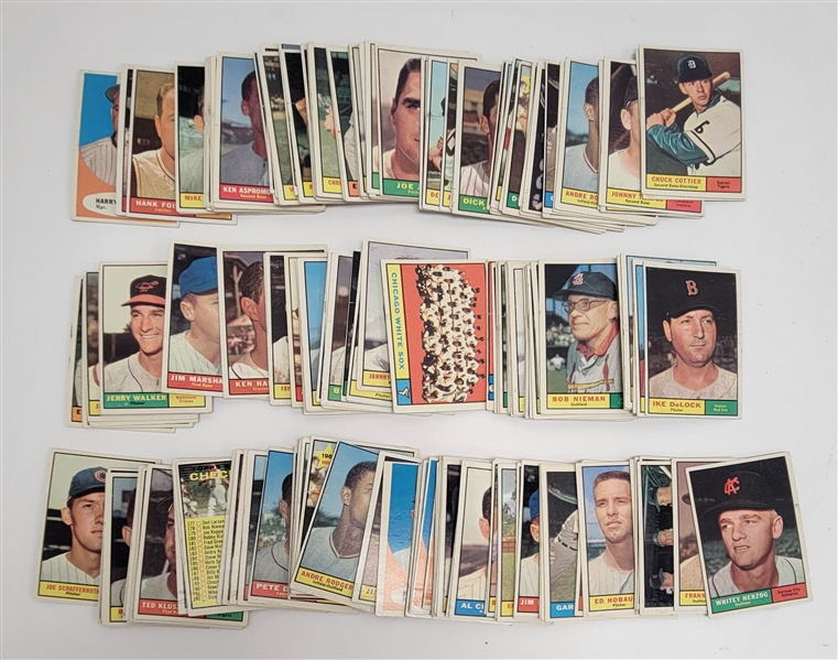 Collection of Over (100) 1961 Topps Baseball Cards