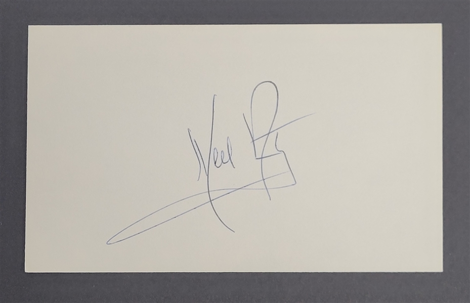 Neil Armstrong Autographed Index Card w/ Beckett LOA