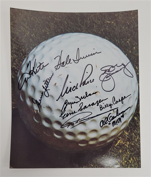 Golf Greats Autographed 8x10 Photo w/ Beckett LOA