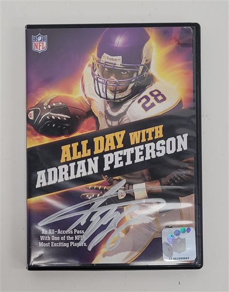 Adrian Peterson Autographed "All Day With Adrian Peterson" DVD Beckett